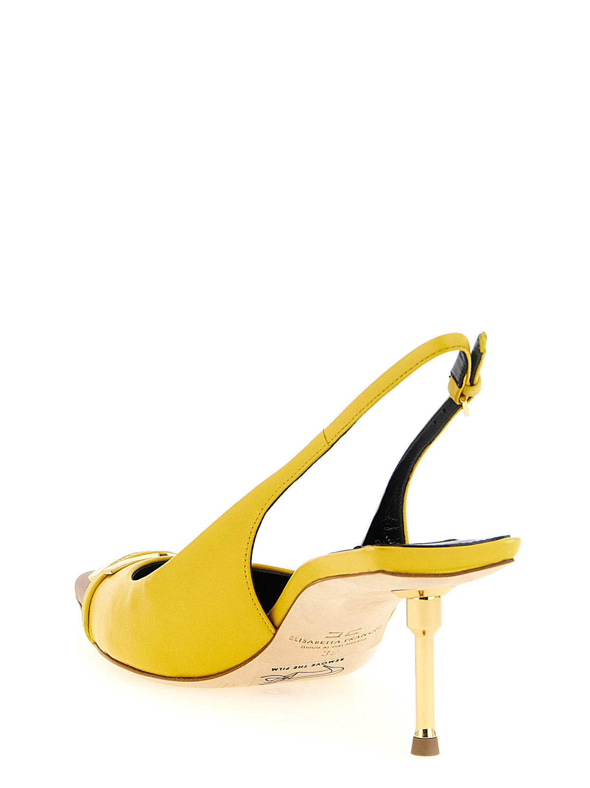 Elisabetta Franchi Bicolor Leather Mid Heel Pumps