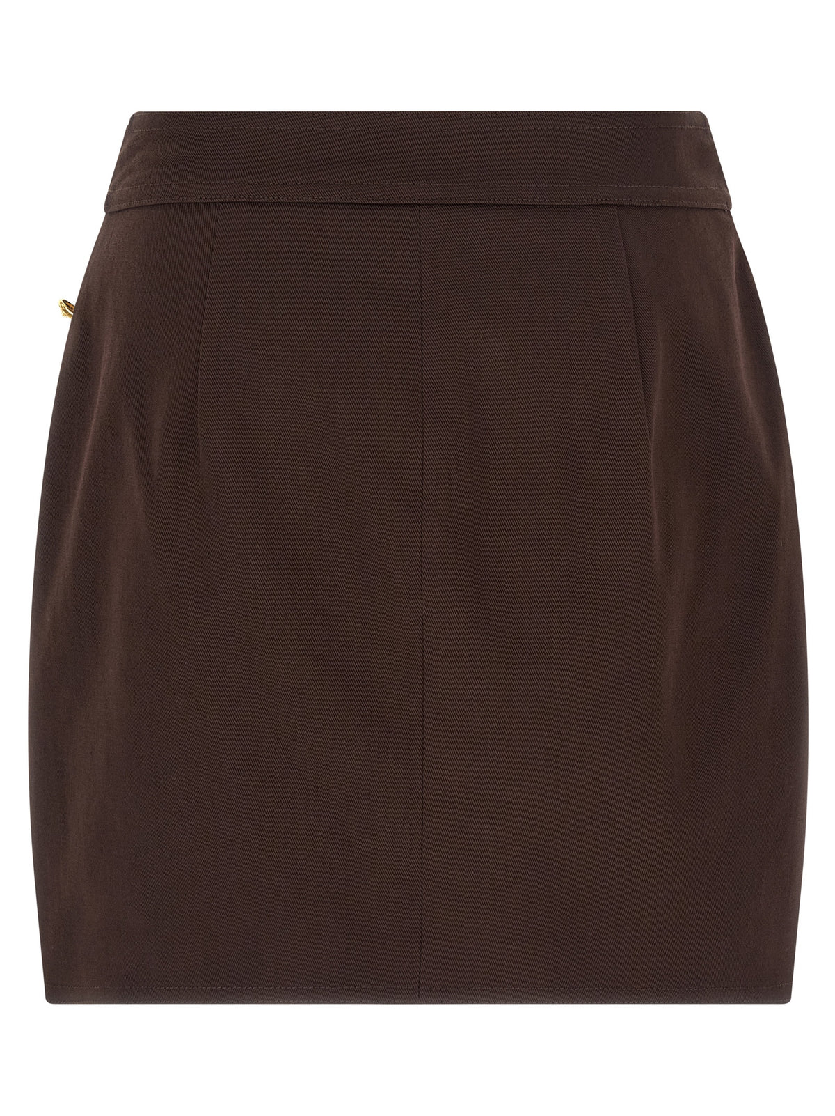 Elisabetta Franchi Brown Cotton Long Skirt