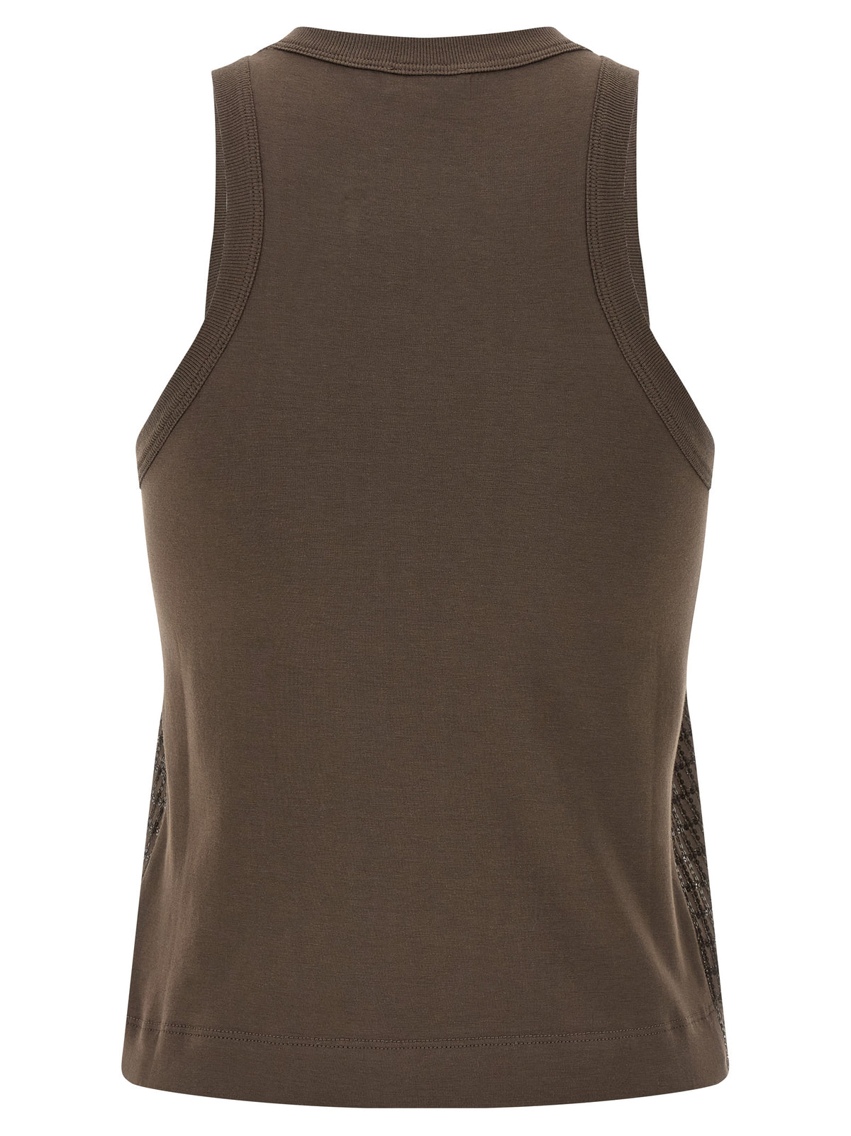 Brunello Cucinelli Brown Cotton Tank Tops