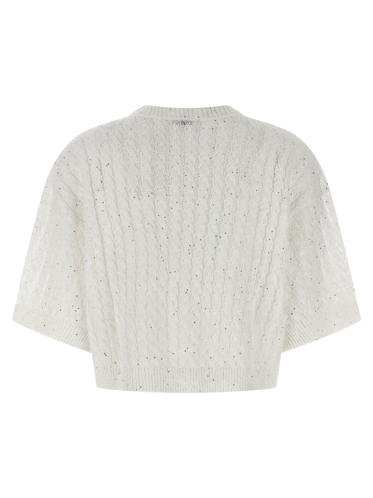 Brunello Cucinelli White Linen Cardigan