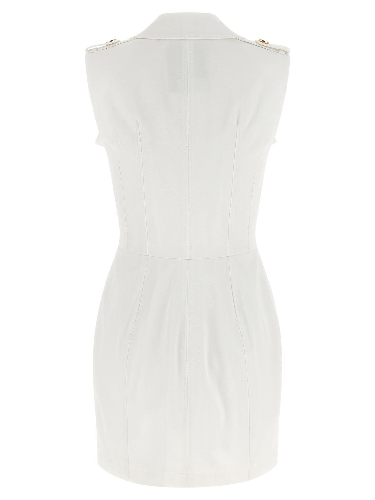 Elisabetta Franchi White Cotton Short Dress