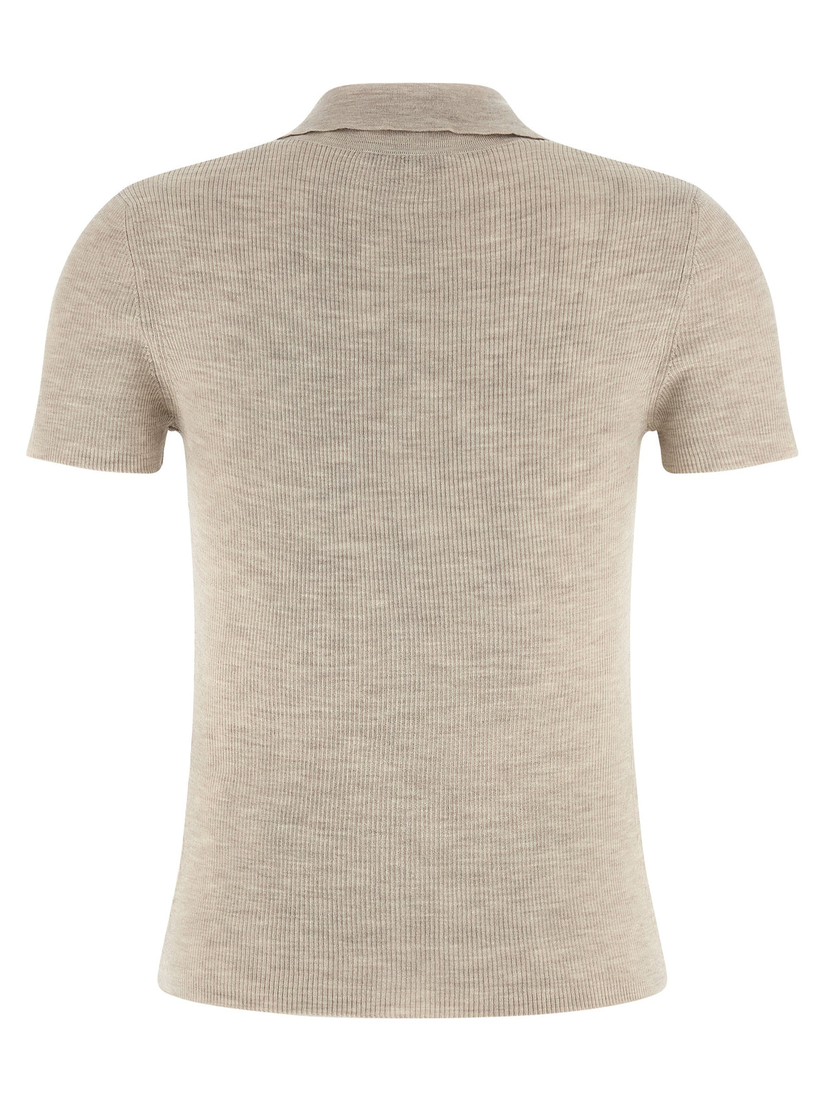 Max Mara Beige Virgin Wool Polo Shirt