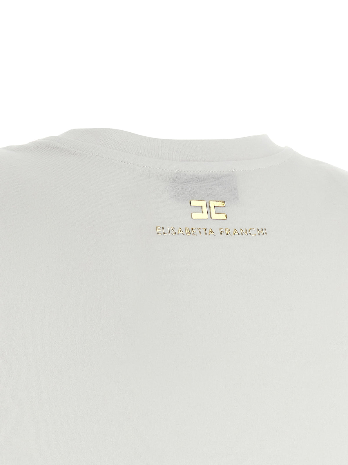 Elisabetta Franchi White Cotton Sleeveles T-Shirt
