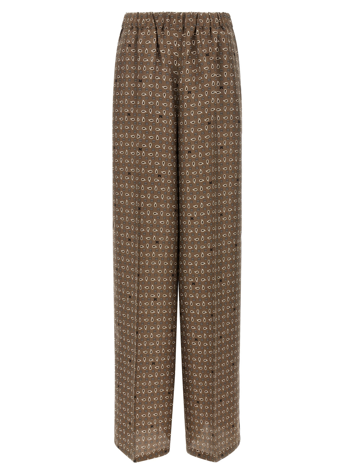 Max Mara Brown Silk Casual Pants