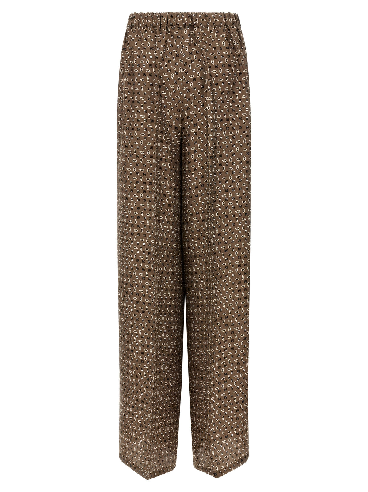 Max Mara Brown Silk Casual Pants
