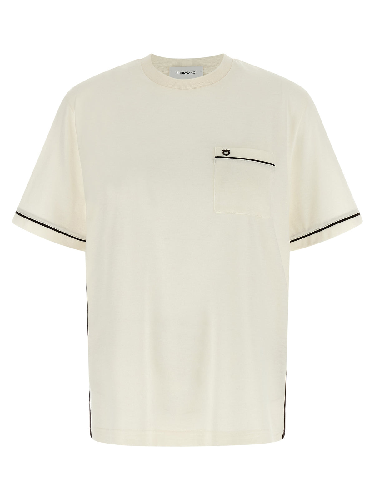 Ferragamo Beige Cotton T-Shirt