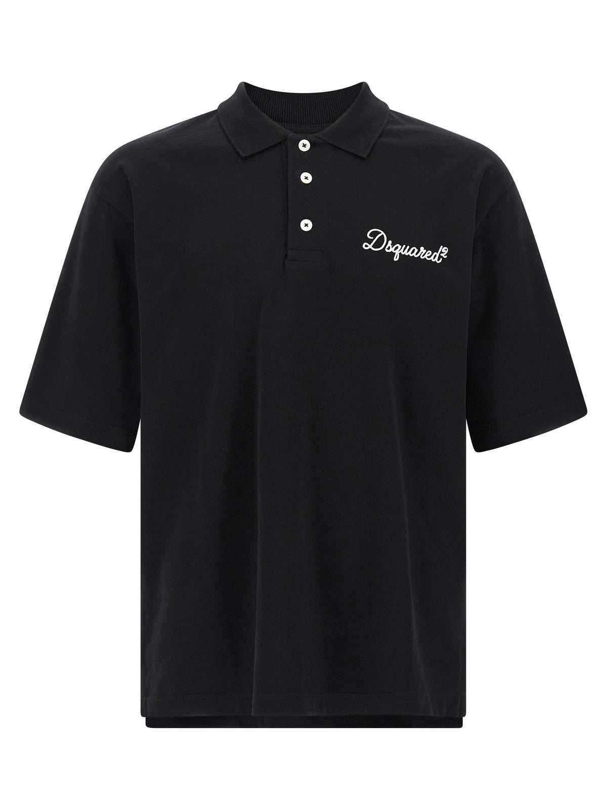 Dsquared² Black Cotton Polo Shirt