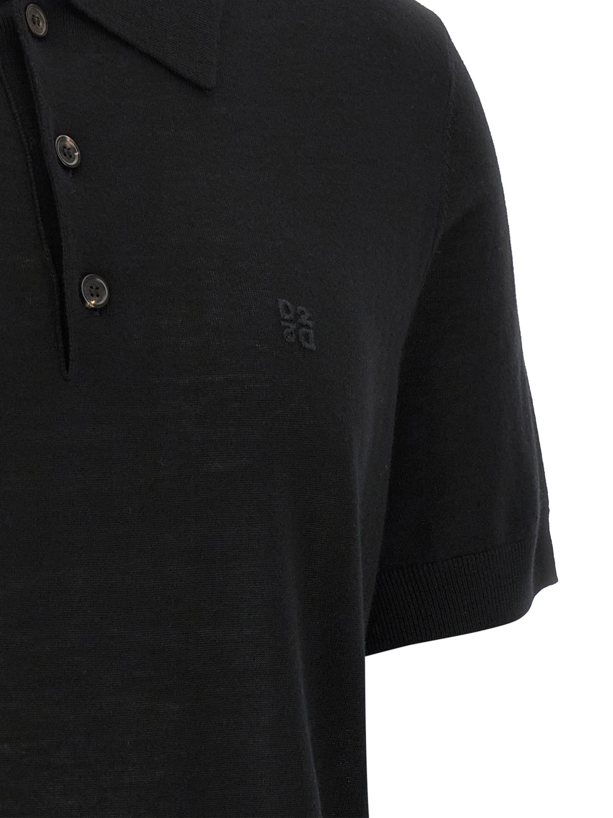 Dsquared² Black Wool Polo Shirt