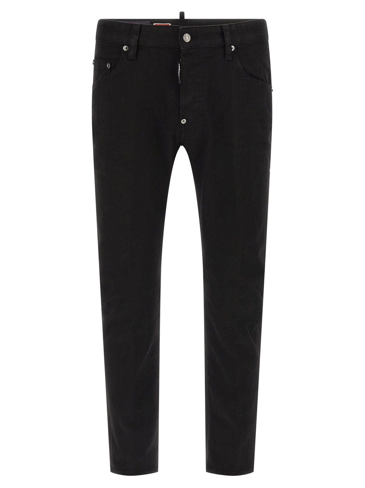 Dsquared² Black Cotton Straight-Leg Jeans