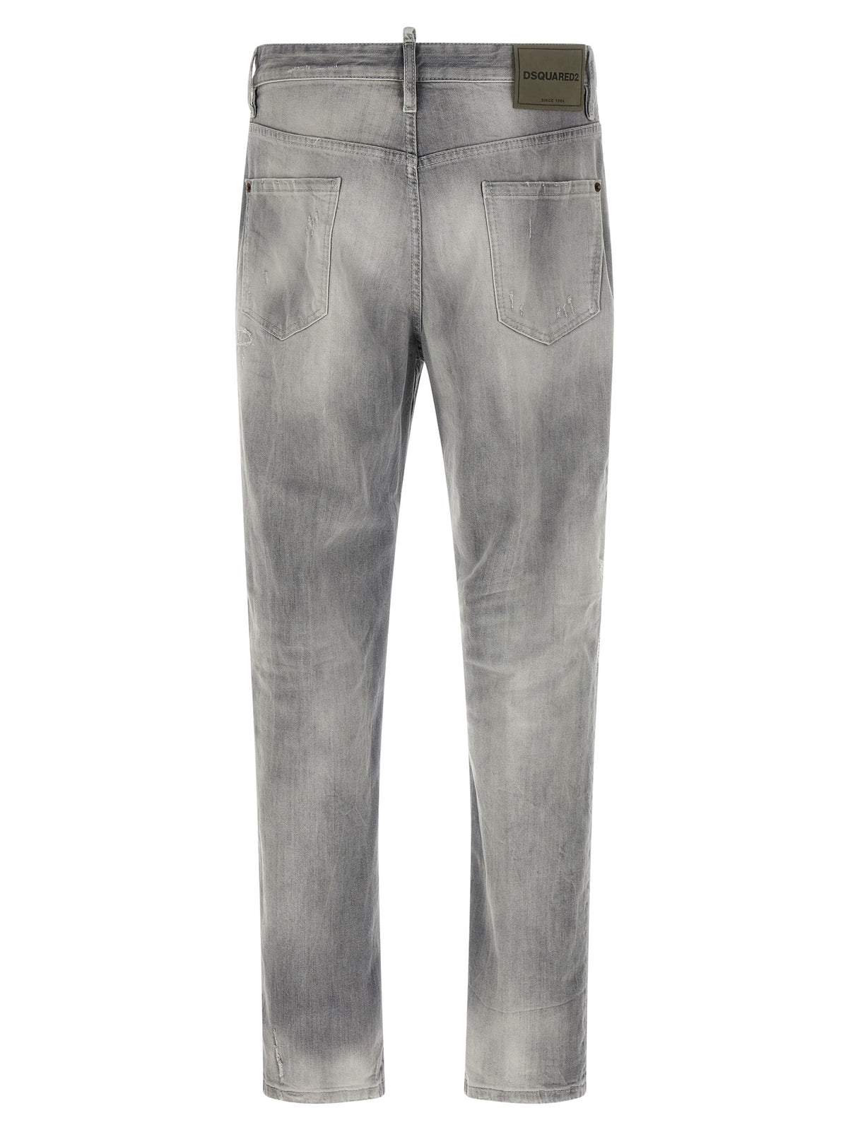 Dsquared² Gray Cotton Straight-Leg Jeans