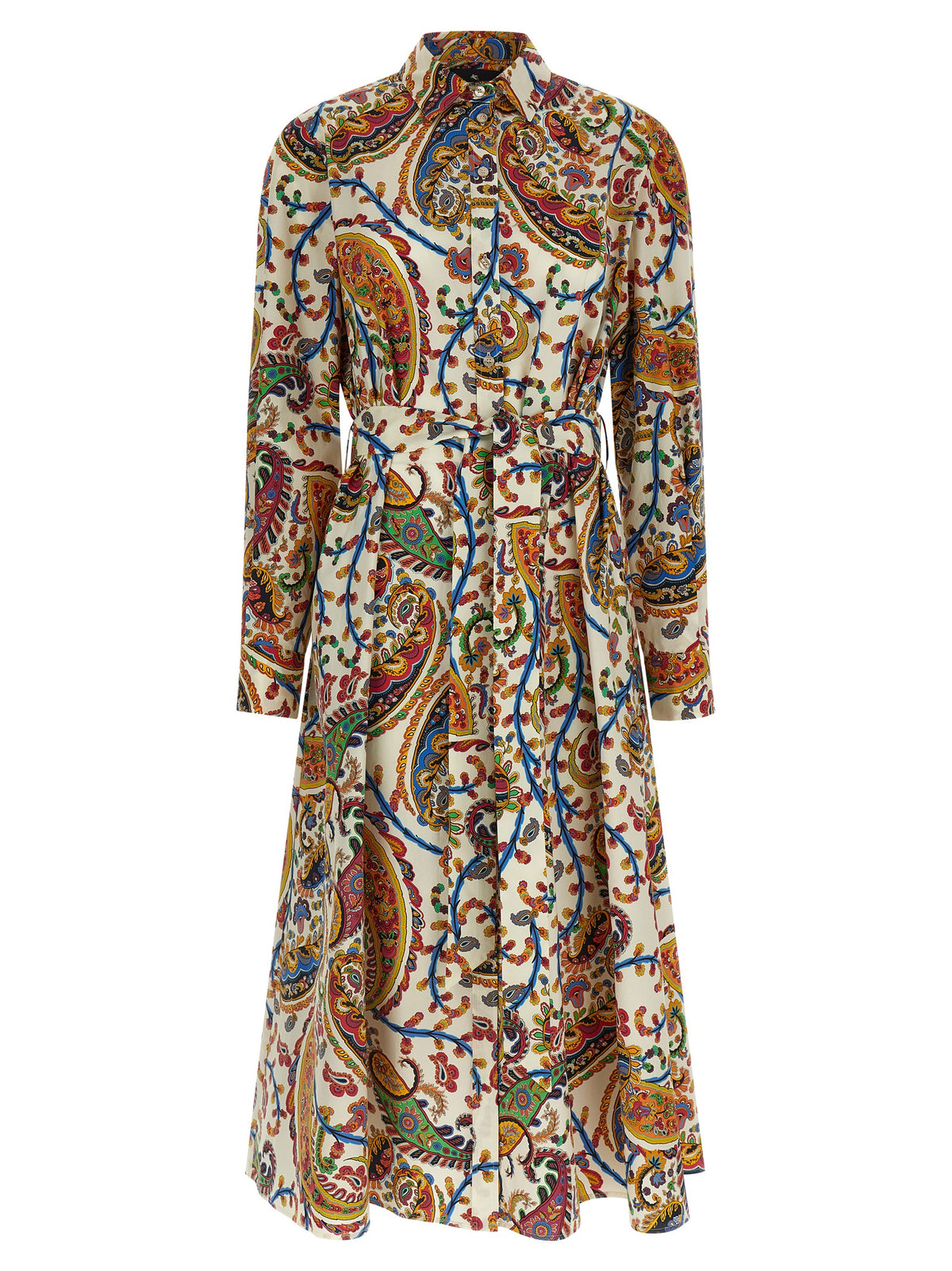 Etro Multicolor Cotton Midi Dress