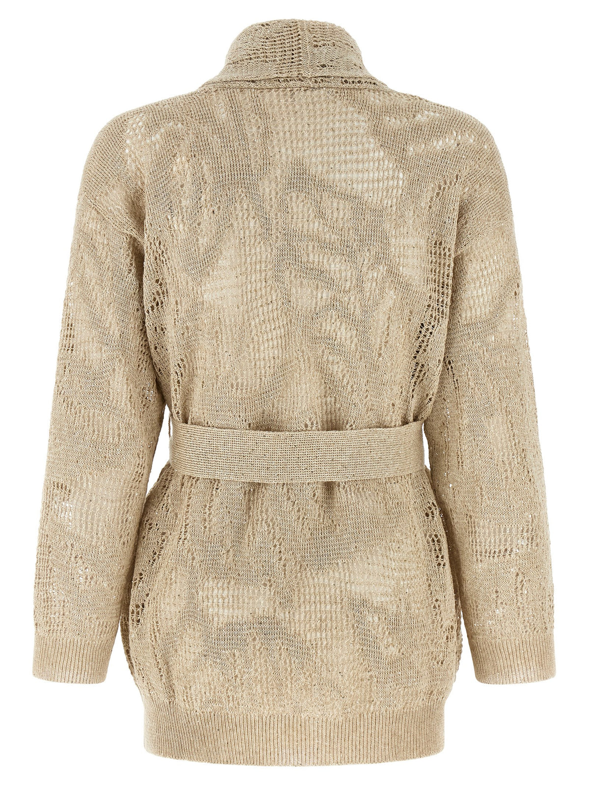 Brunello Cucinelli Beige Linen Cardigan