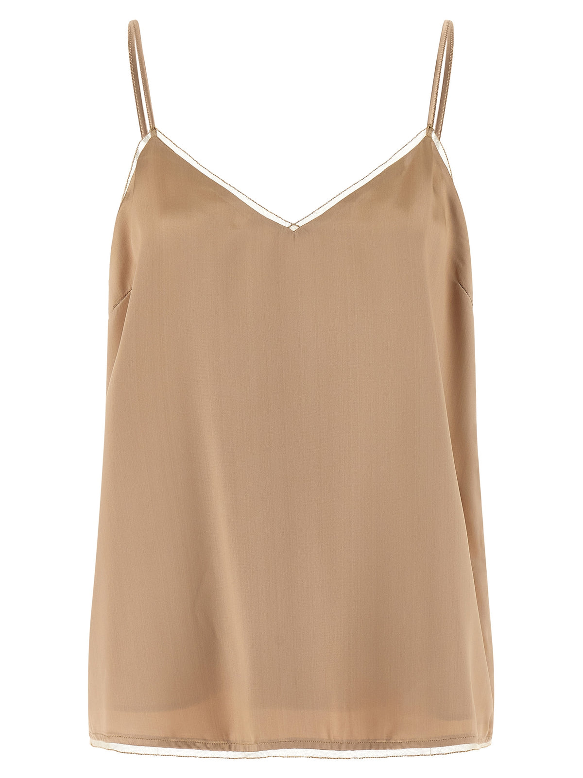 Fabiana Filippi Beige Viscose Tank Tops