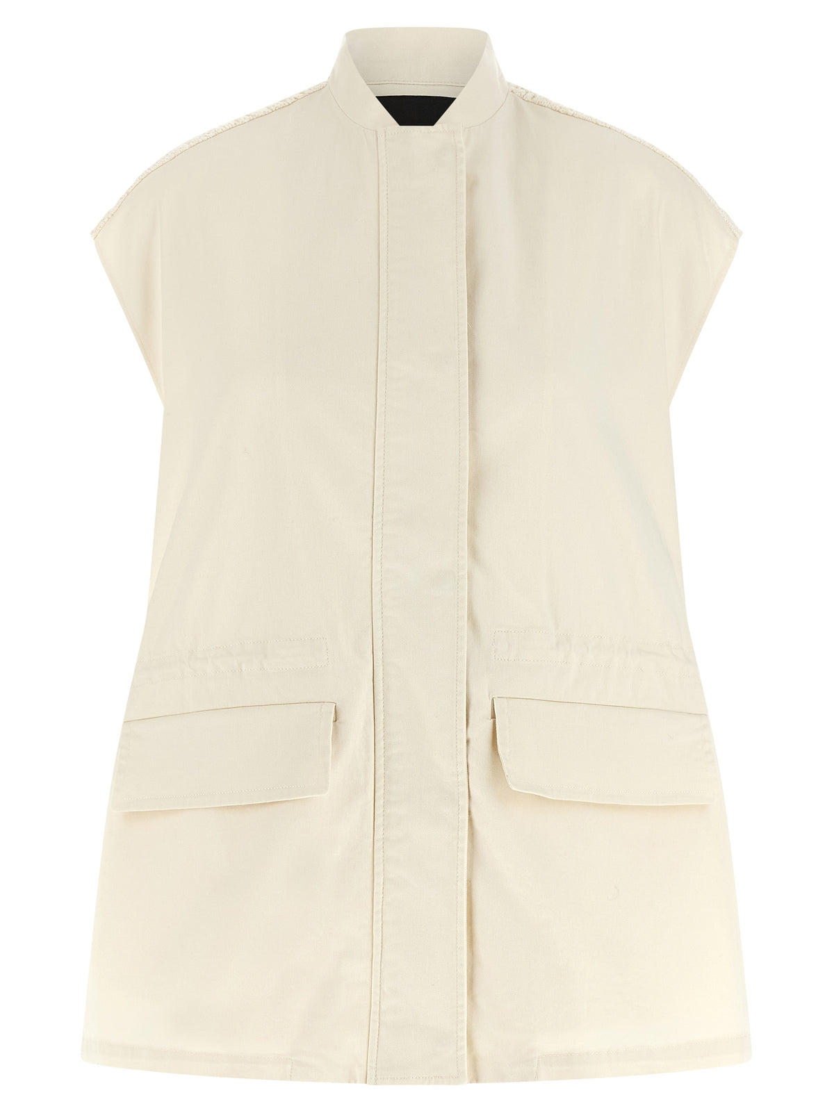 Fabiana Filippi Beige Cotton Sleeveless Jacket