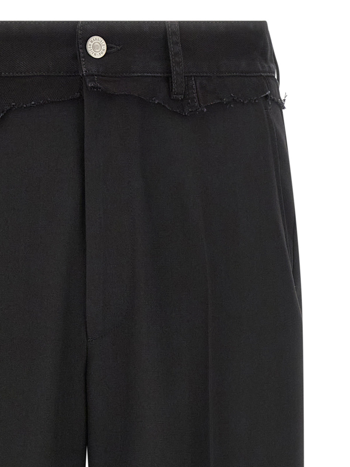 MM6 Maison Margiela Black Polyester Casual Pants
