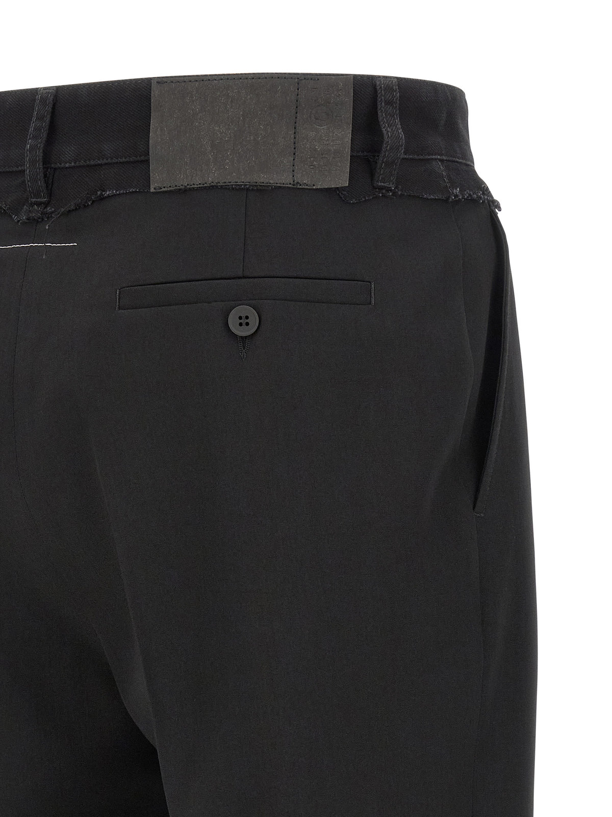 MM6 Maison Margiela Black Polyester Casual Pants