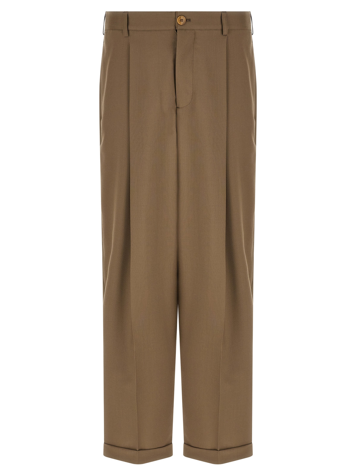 Marni Beige Virgin Wool Casual Pants