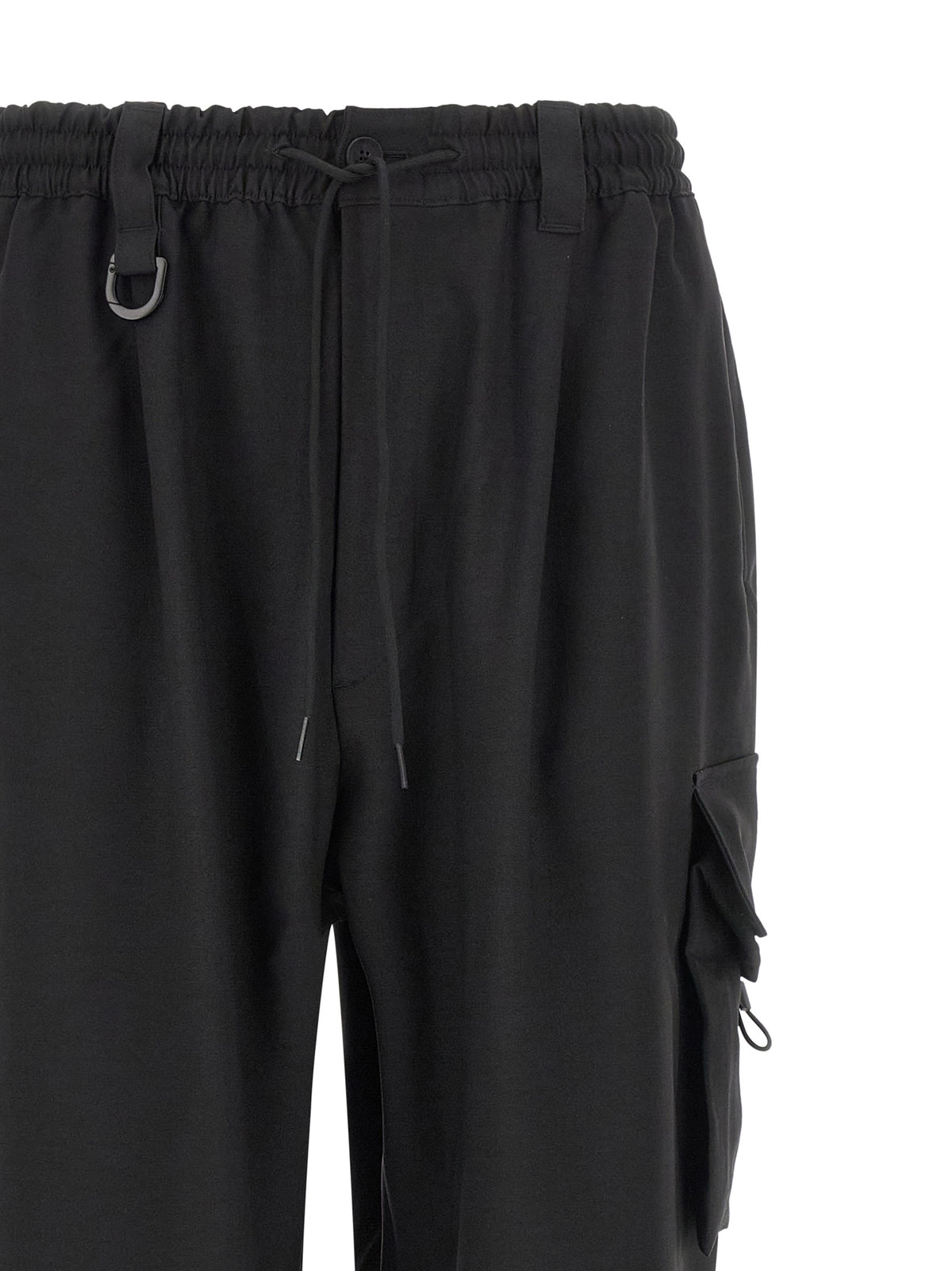 Y-3 Black Polyester Cargo Pants
