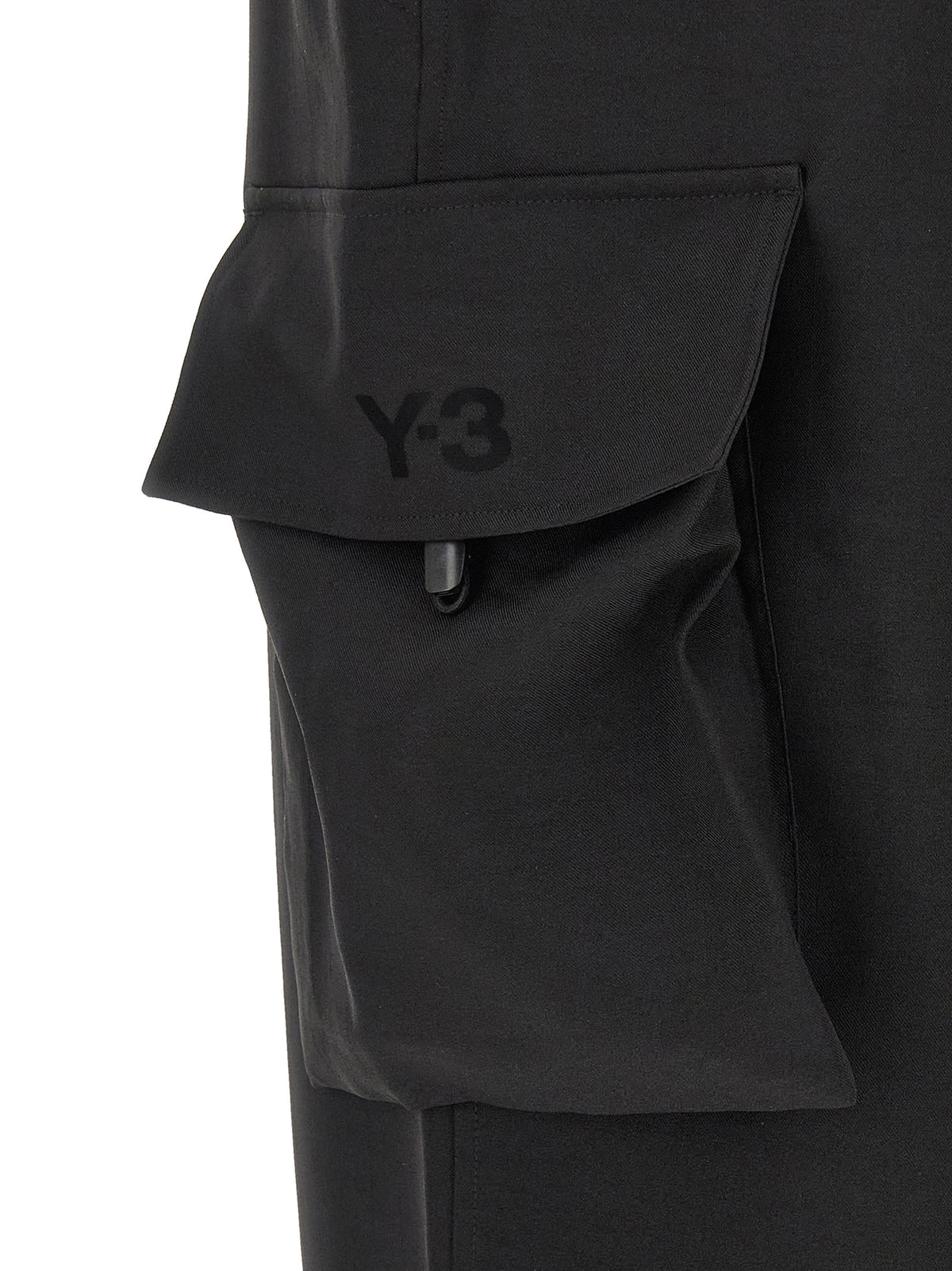 Y-3 Black Polyester Cargo Pants