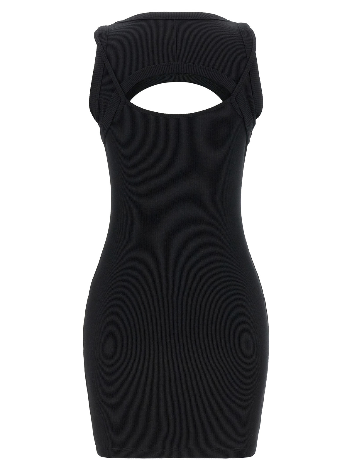 Off-White Bicolor Cotton Short Dress