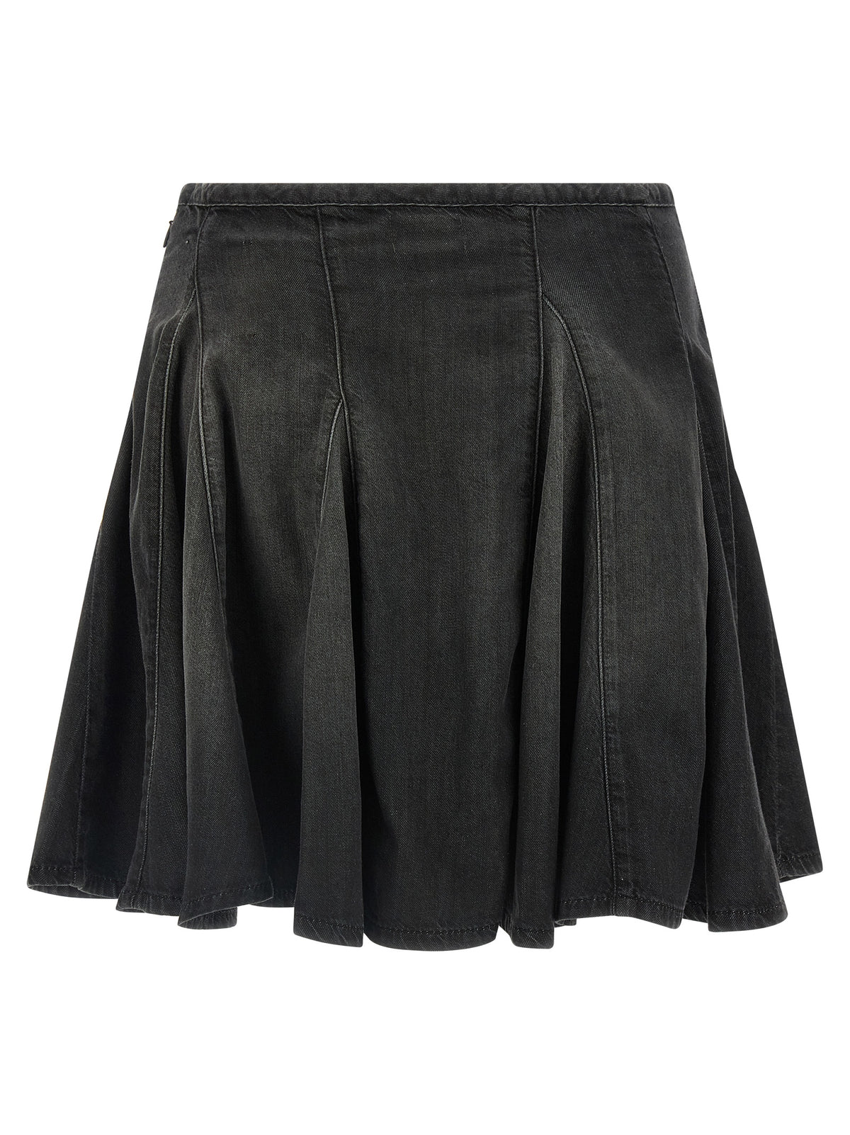 Diesel Black Cotton Long Skirt