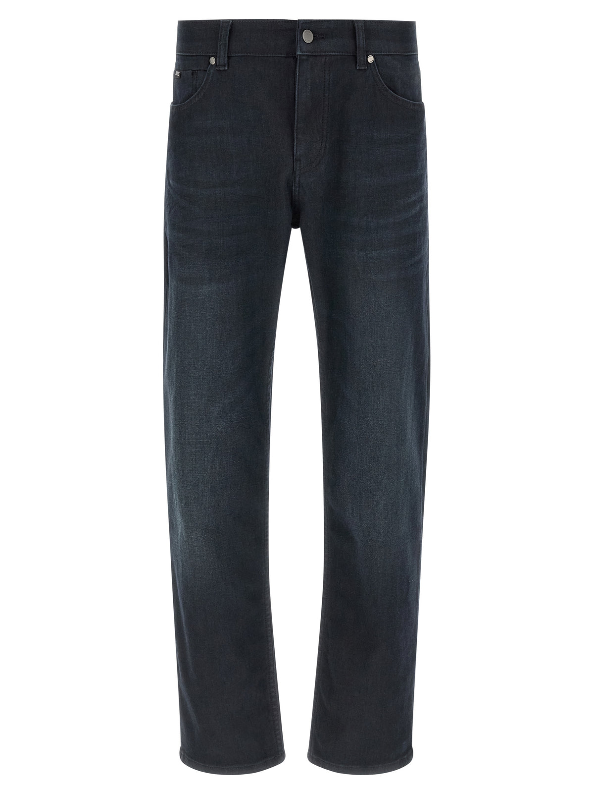 Hugo Boss Blue Cotton Straight-Leg Jeans