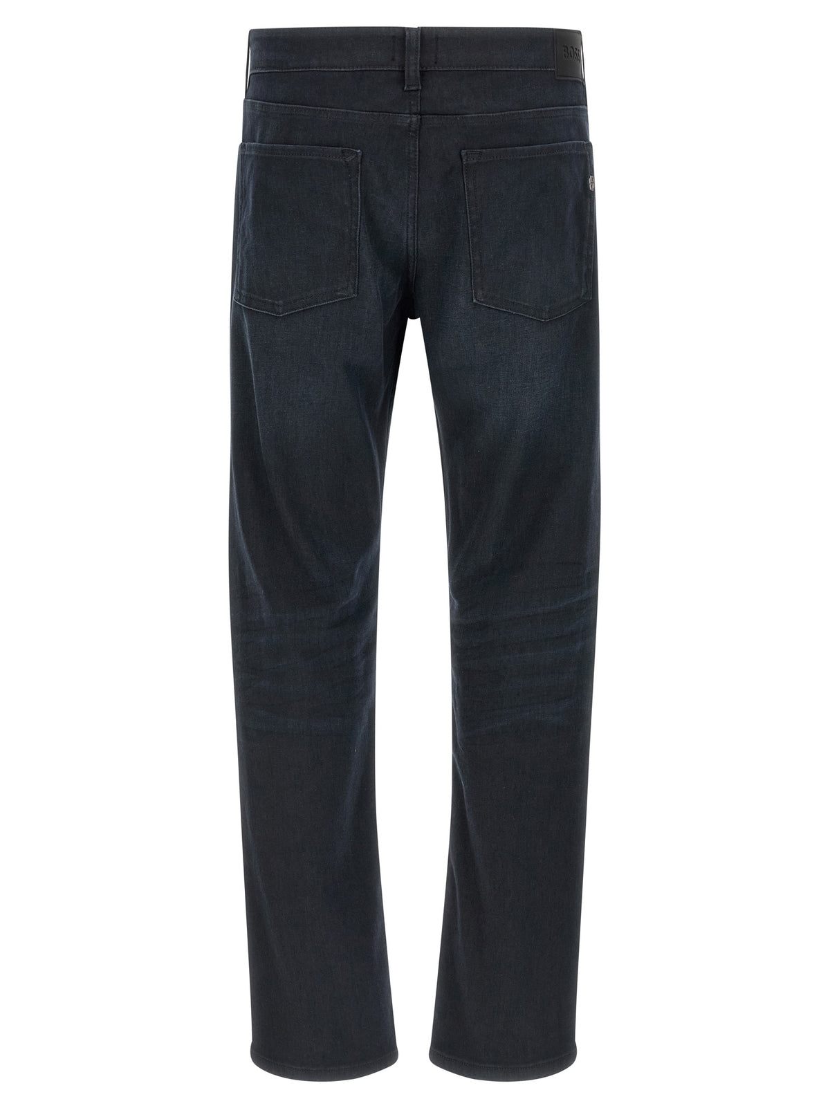 Hugo Boss Blue Cotton Straight-Leg Jeans