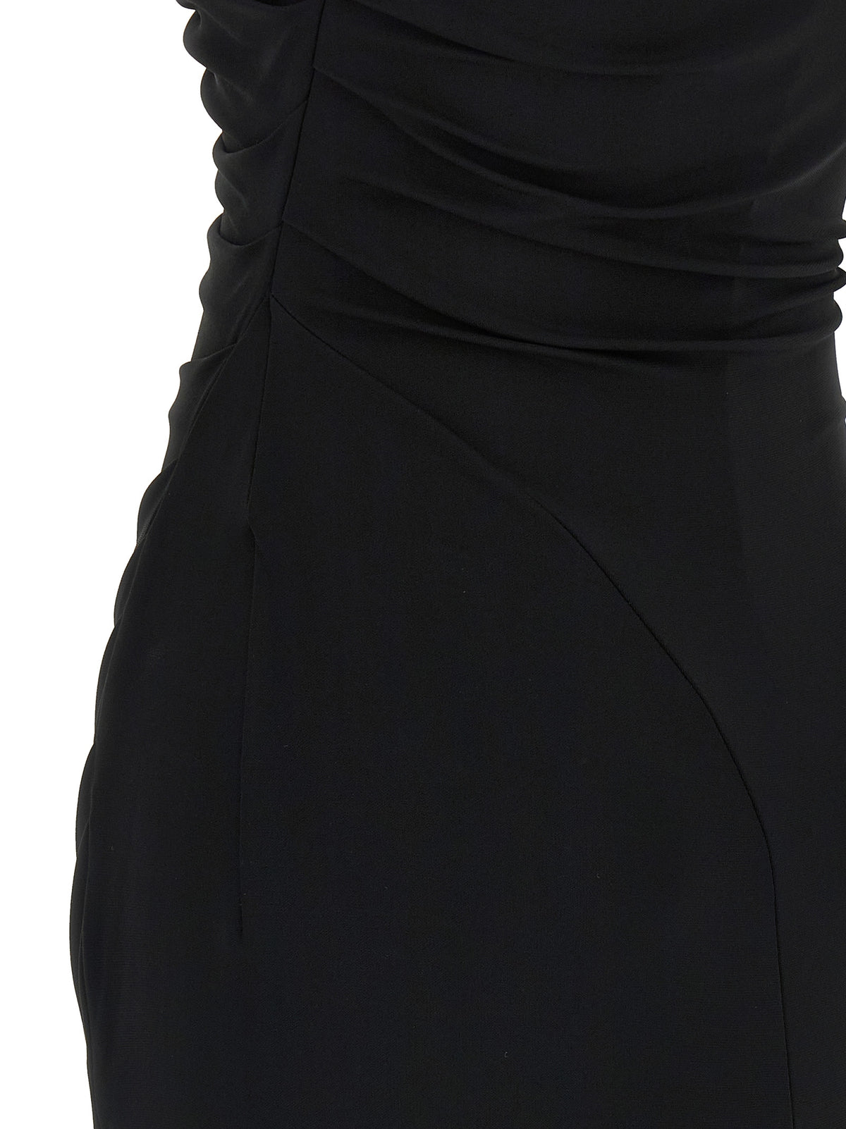 Elisabetta Franchi Black Viscose Midi Dress