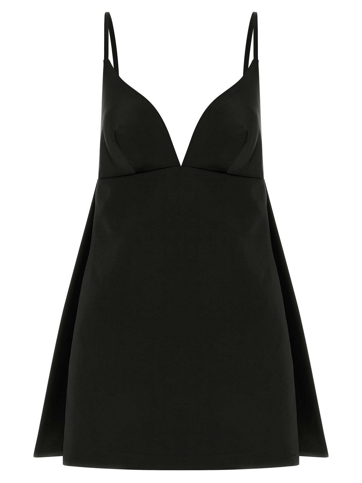 Elisabetta Franchi Black Polyester Short Dress