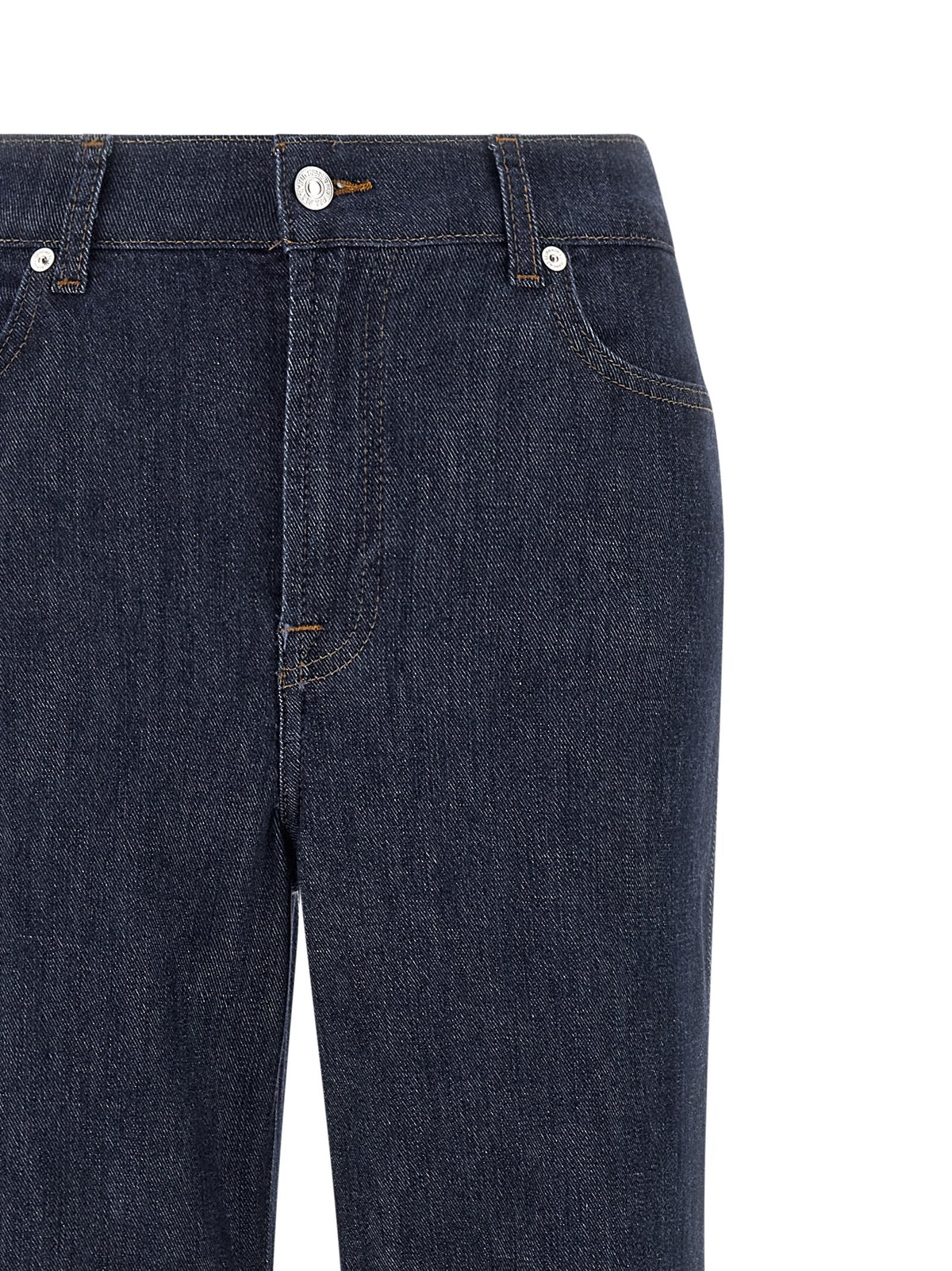 7 For All Mankind Blue Cotton Flared Jeans