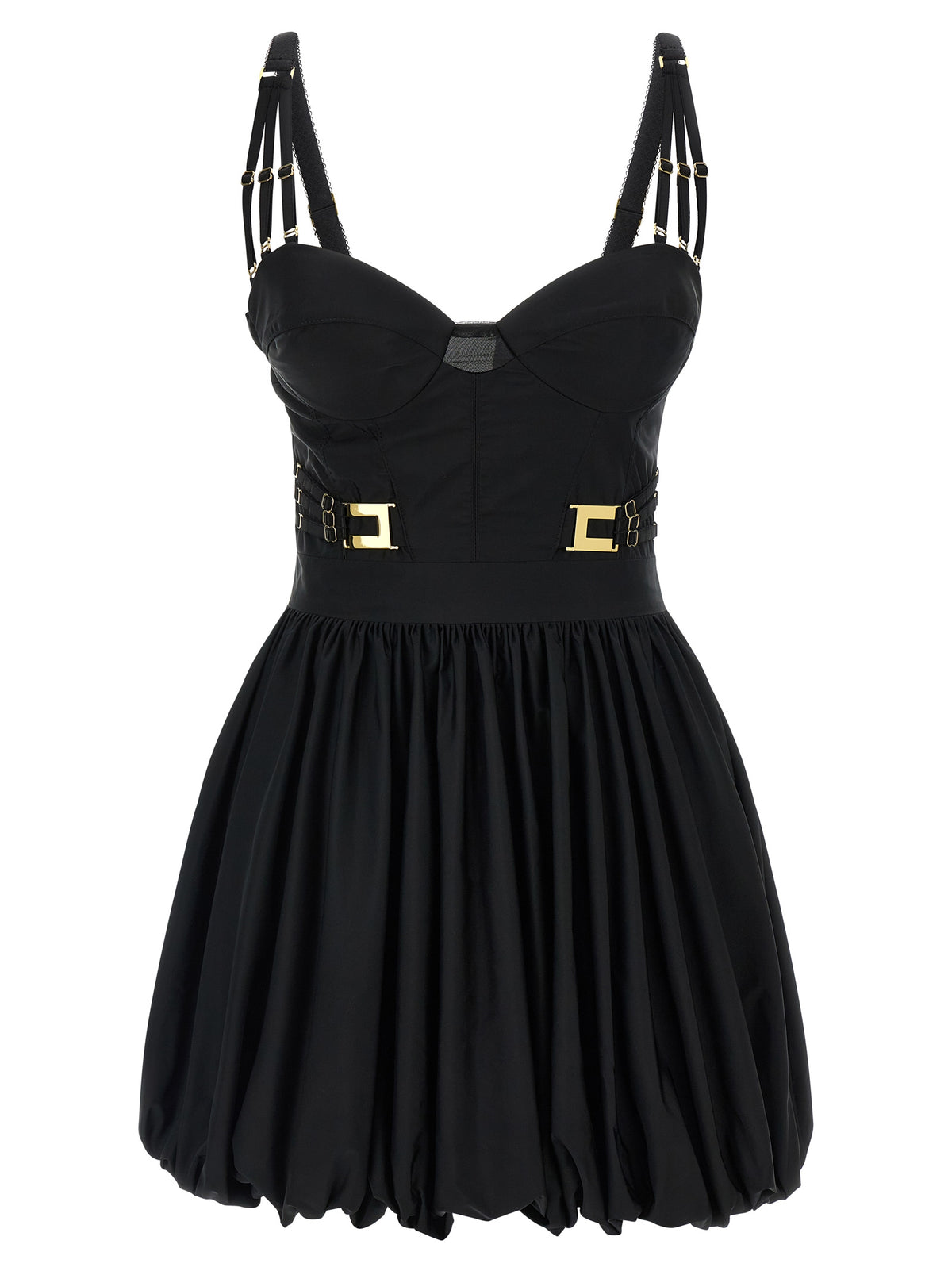 Elisabetta Franchi Black Polyester Short Dress