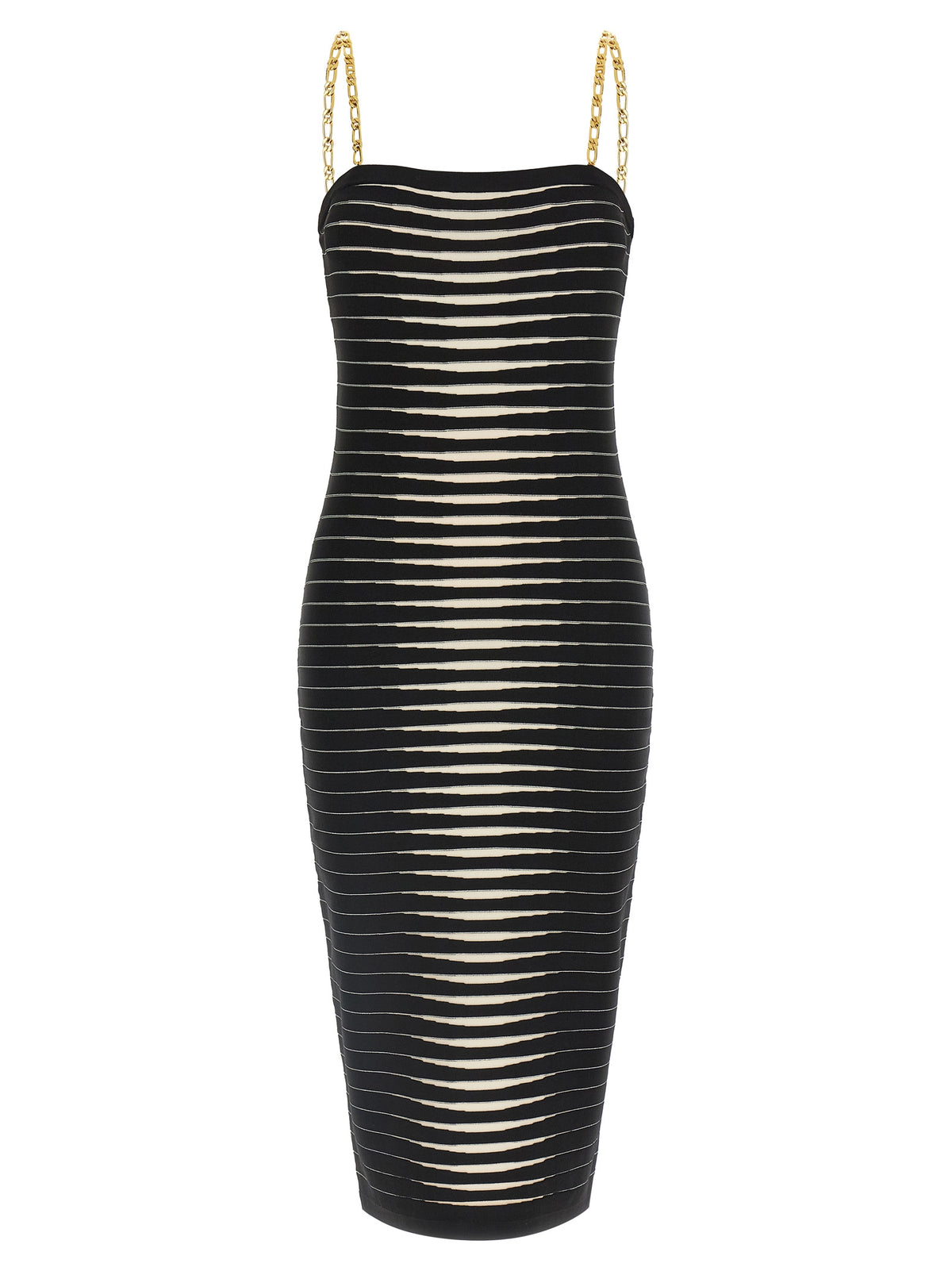 Elisabetta Franchi Bicolor Viscose Midi Dress