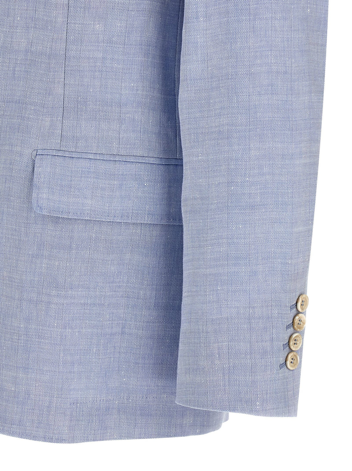Brunello Cucinelli Blue Linen Blazer