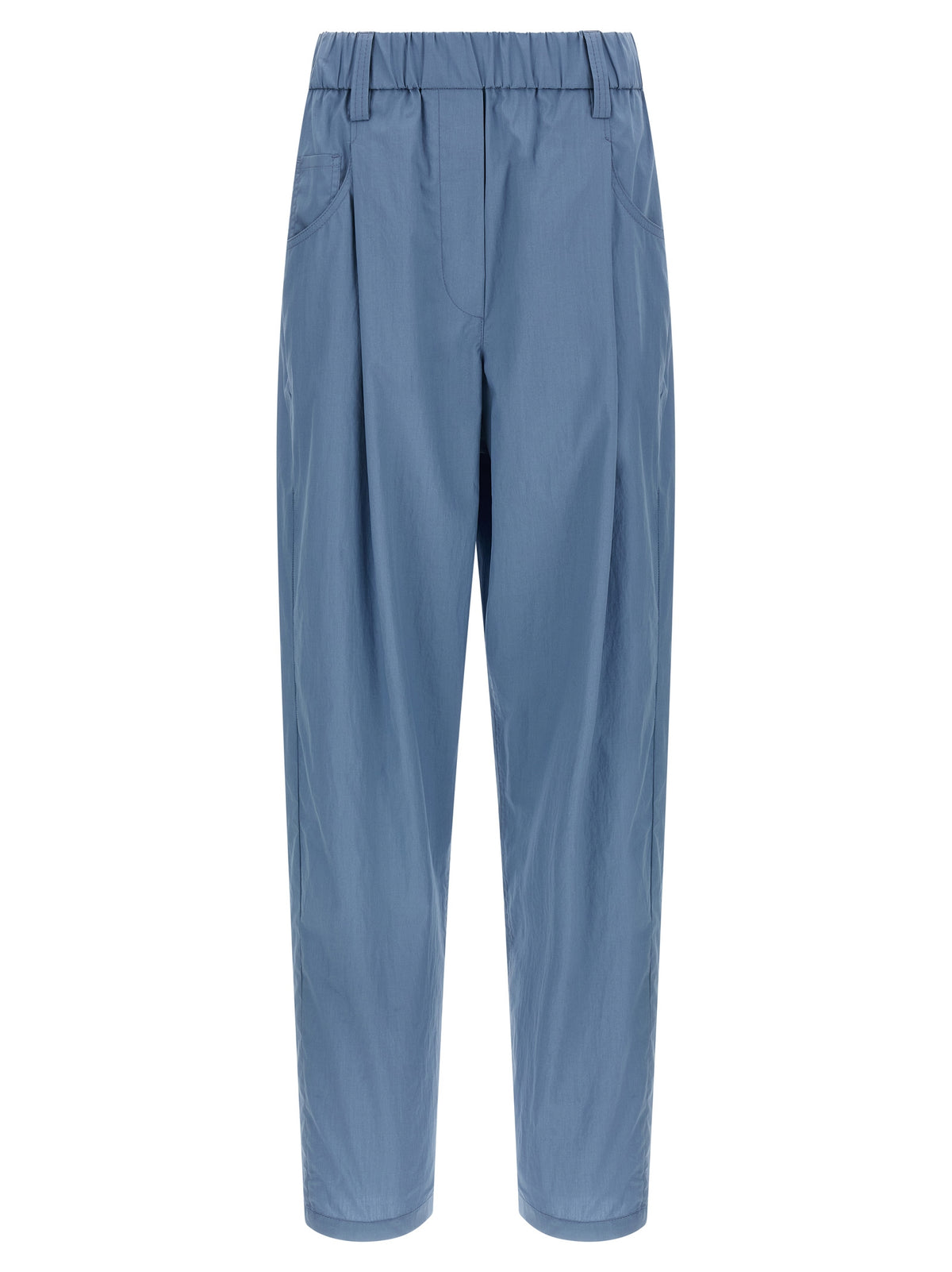 Brunello Cucinelli Blue Cotton Casual Pants