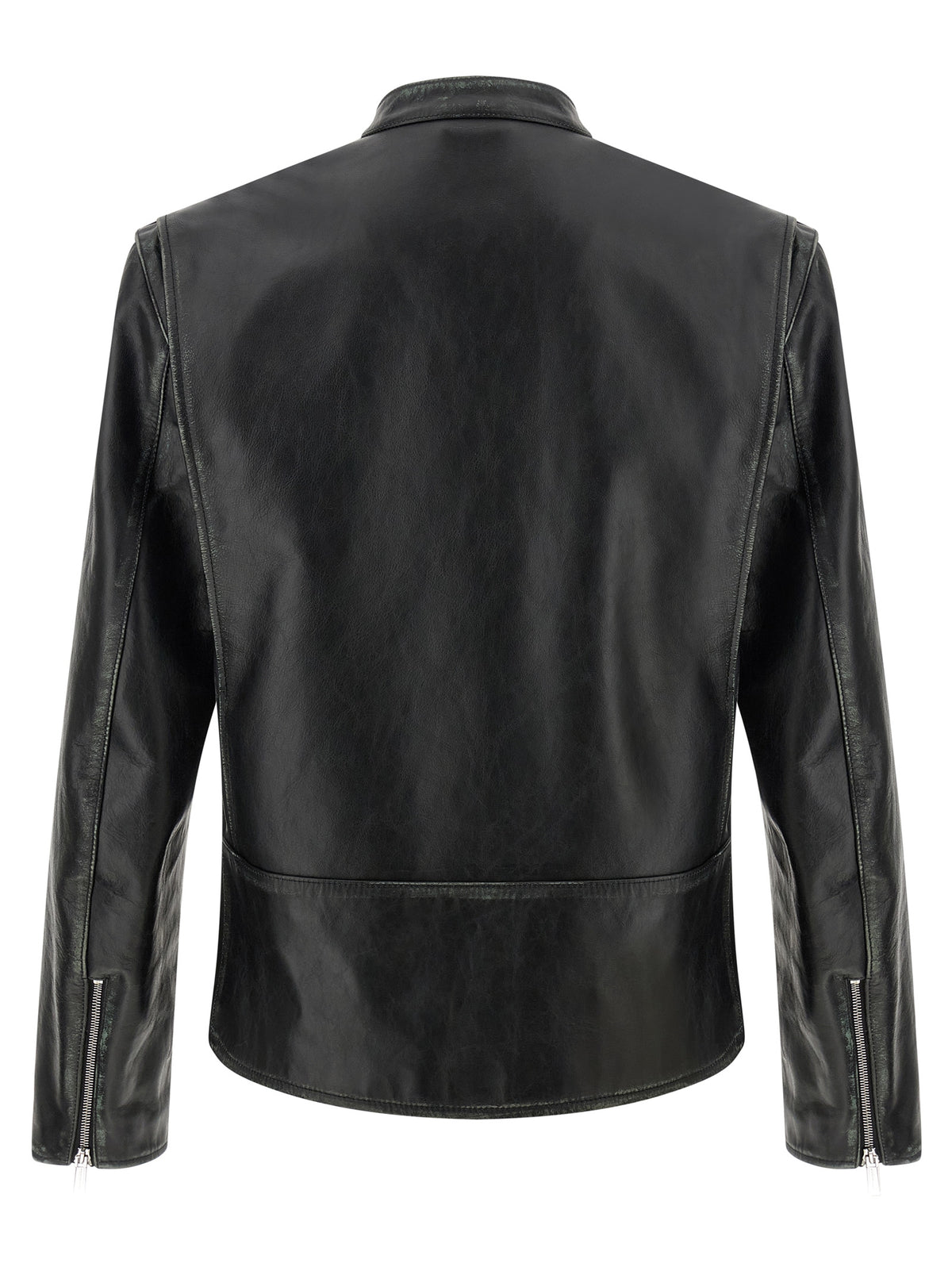 Dsquared² Black Leather Leather Jacket