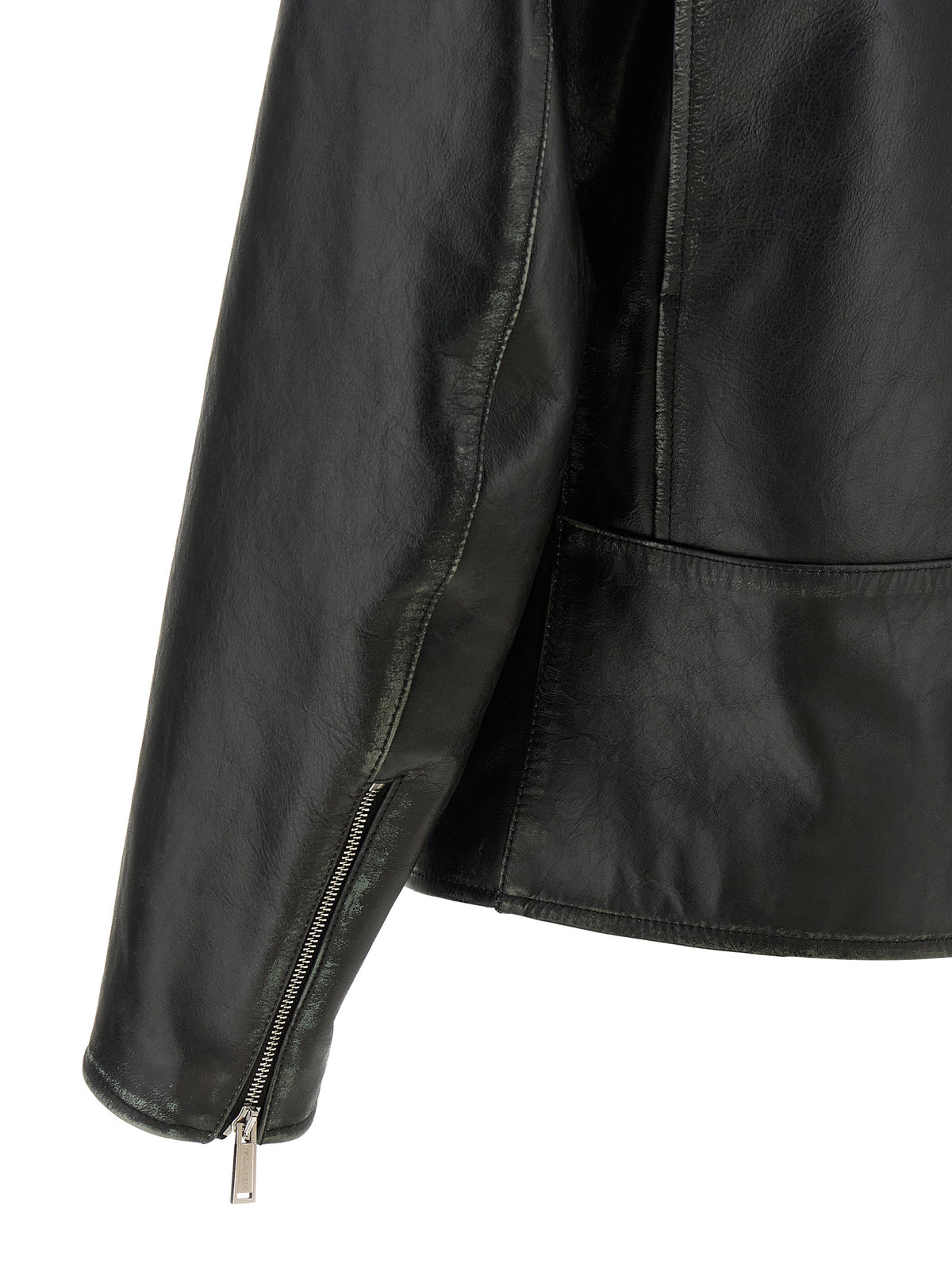 Dsquared² Black Leather Leather Jacket