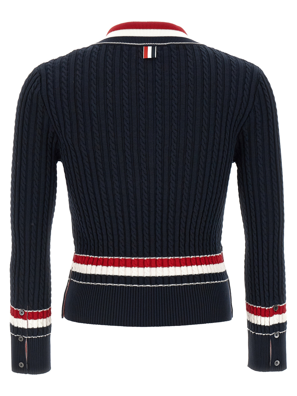 Thom Browne Blue Cotton Cardigan