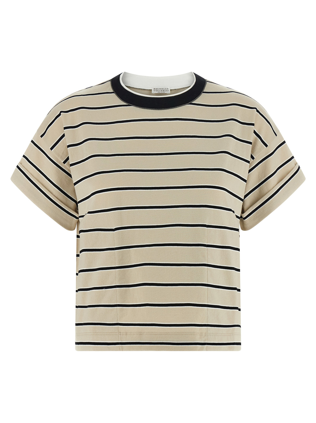 Brunello Cucinelli Beige Cotton T-Shirt
