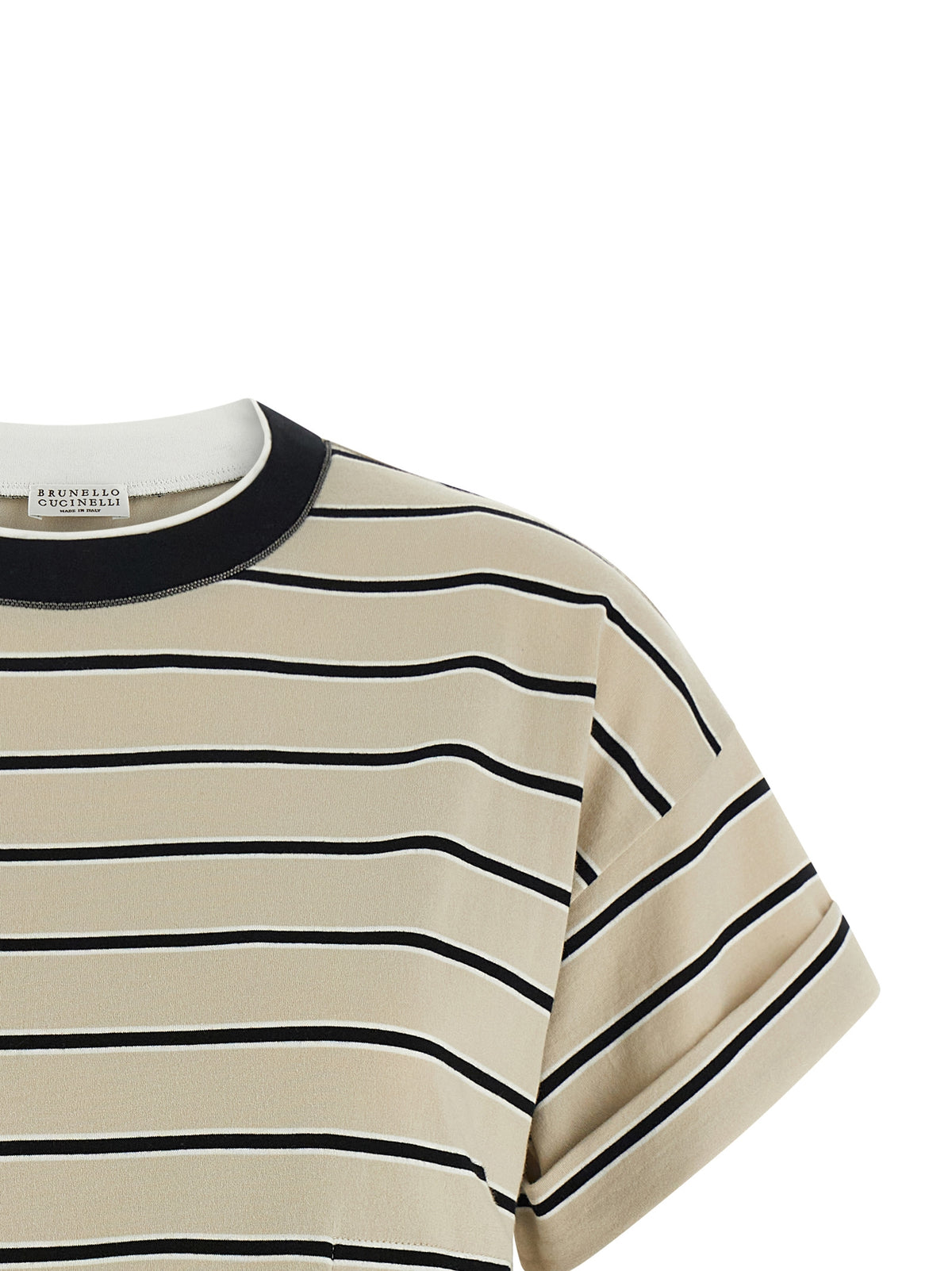 Brunello Cucinelli Beige Cotton T-Shirt