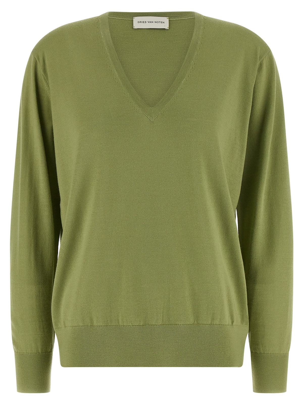 Dries Van Noten Bicolor Merino Wool Cardigan