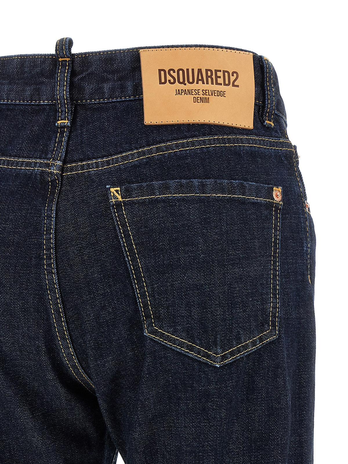 Dsquared² Blue Cotton Straight-Leg Jeans