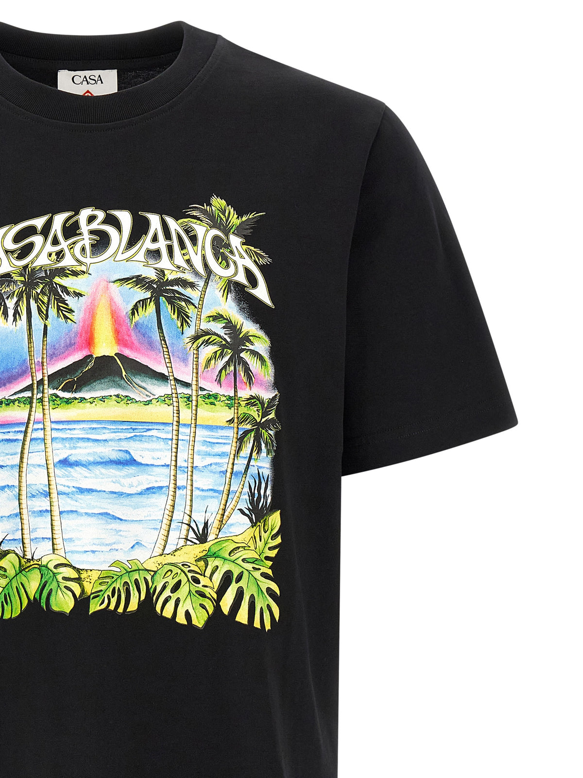 Casablanca Black Organic Cotton T-Shirt