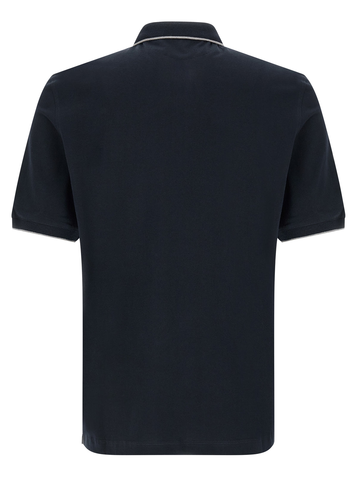 Brunello Cucinelli Blue Cotton Polo Shirt