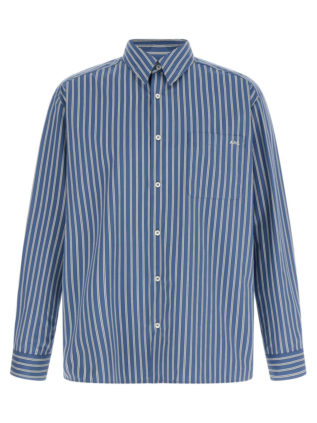 A.P.C. Blue Cotton Blouse