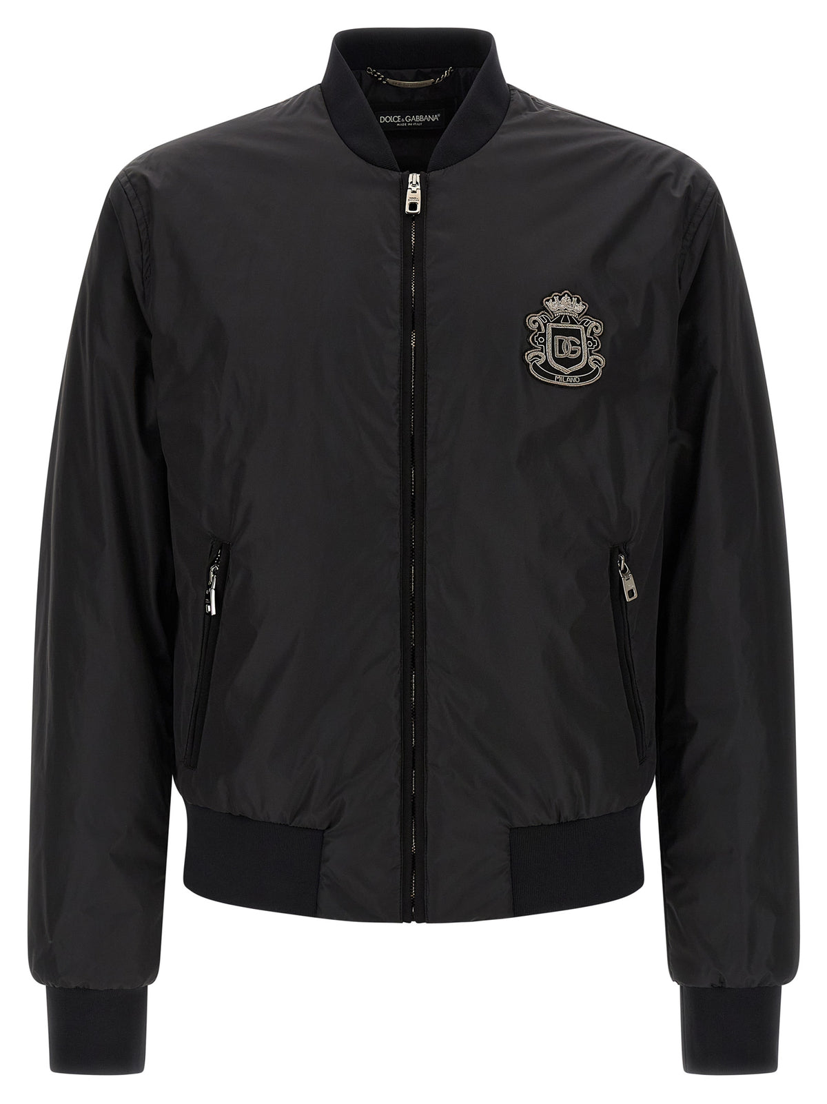 Dolce & Gabbana Black Polyamide Bomber