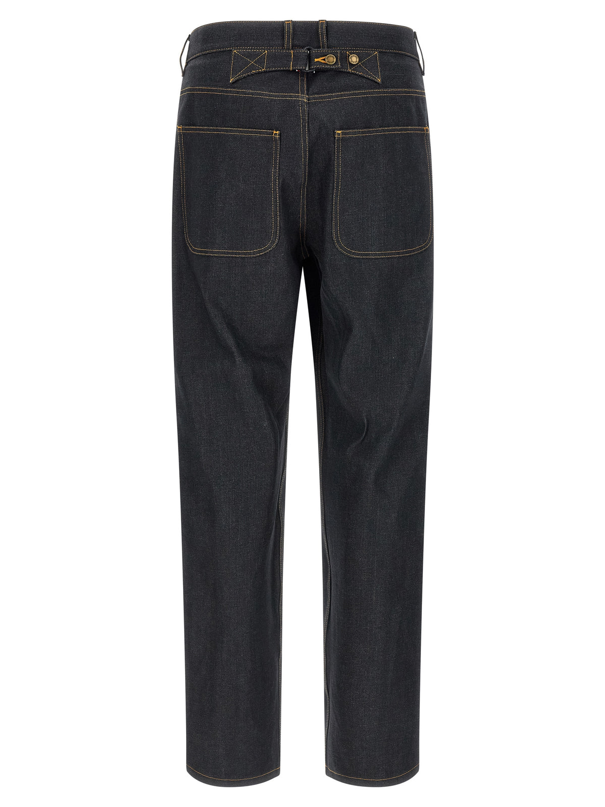 Thom Browne Blue Cotton High-Waisted Jean