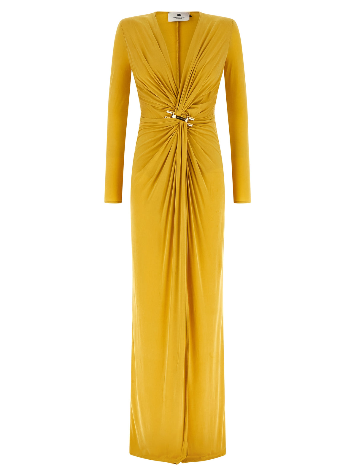 Elisabetta Franchi Bicolor Copper Long Dress
