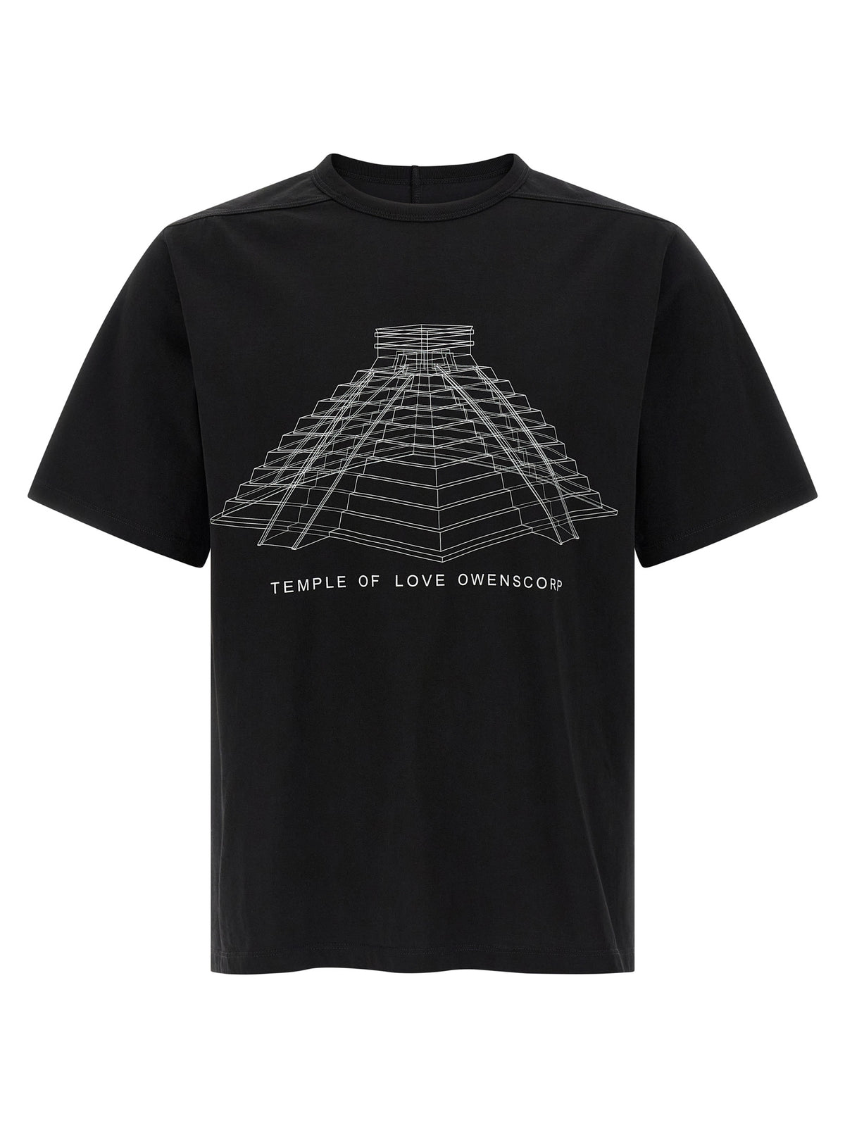 Rick Owens Black Cotton T-Shirt