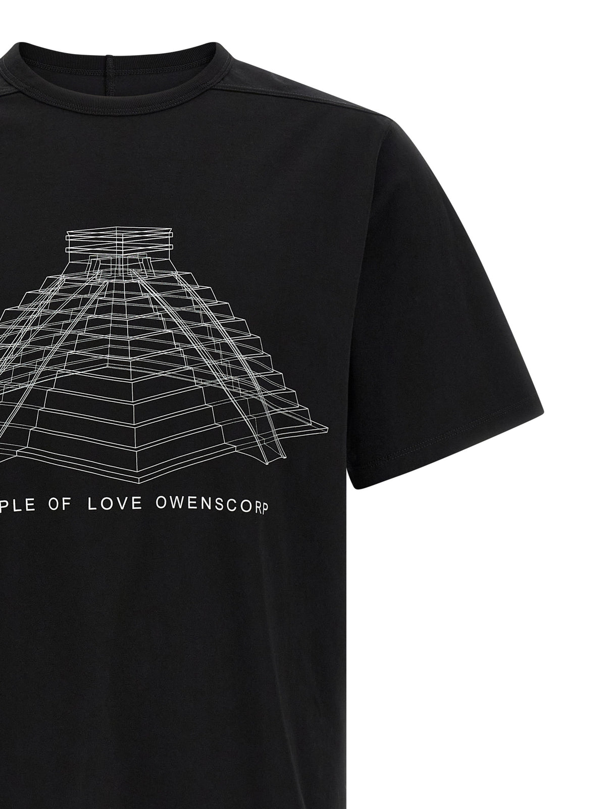 Rick Owens Black Cotton T-Shirt