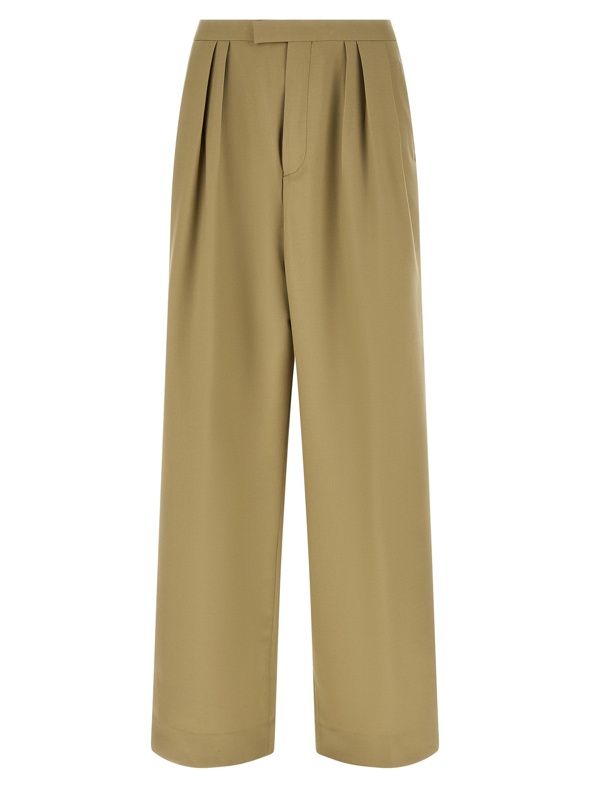 Dries Van Noten Bicolor Wool Casual Pants